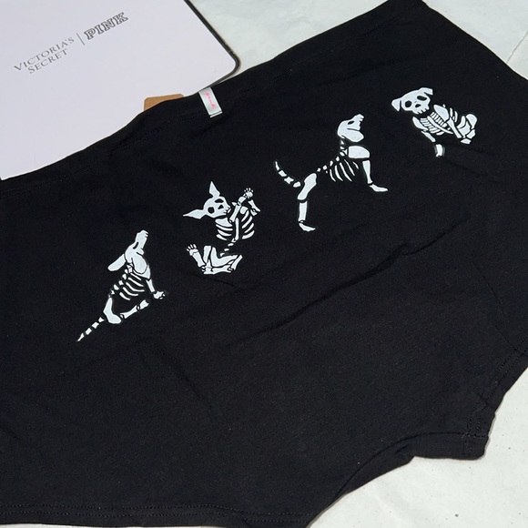PINK Victoria’s Secret Halloween COTTON BOYSHORT Underwear Panty - Picture 7 of 11